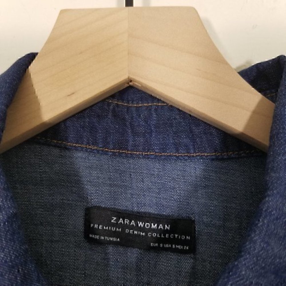 Zara Denim Shirt Size S - Picture 2 of 4